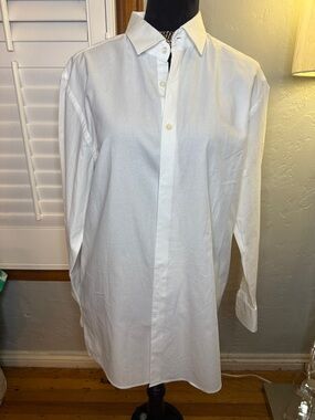 Hugo Boss White Long-Sleeve Dress Shirt